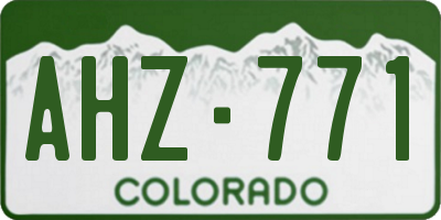 CO license plate AHZ771