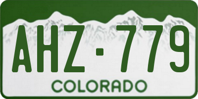 CO license plate AHZ779