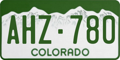 CO license plate AHZ780