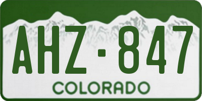 CO license plate AHZ847