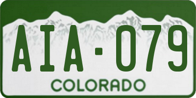 CO license plate AIA079