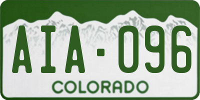 CO license plate AIA096