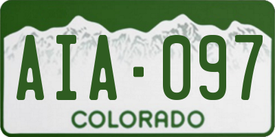CO license plate AIA097