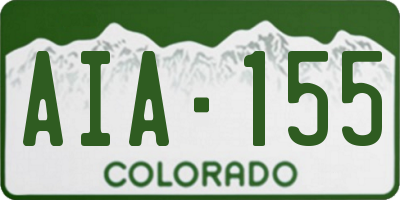 CO license plate AIA155