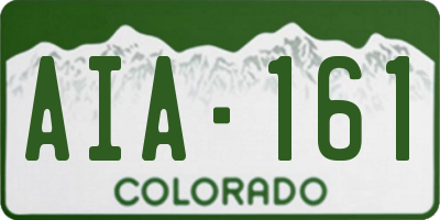 CO license plate AIA161