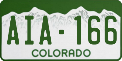 CO license plate AIA166