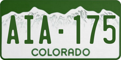 CO license plate AIA175