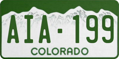 CO license plate AIA199
