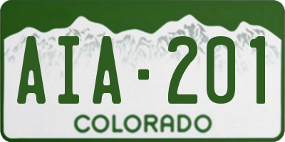 CO license plate AIA201