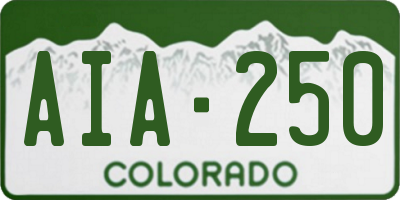 CO license plate AIA250