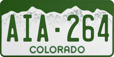 CO license plate AIA264