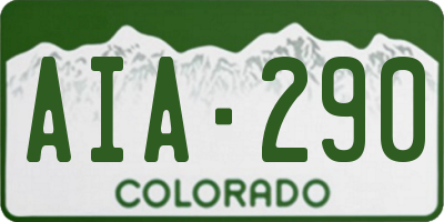 CO license plate AIA290