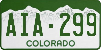 CO license plate AIA299