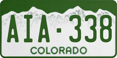 CO license plate AIA338