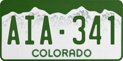 CO license plate AIA341