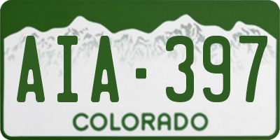 CO license plate AIA397