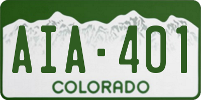 CO license plate AIA401