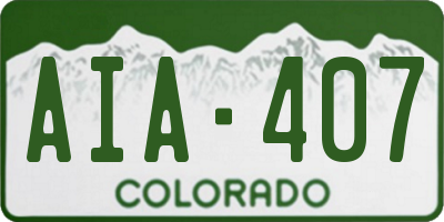 CO license plate AIA407