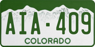 CO license plate AIA409