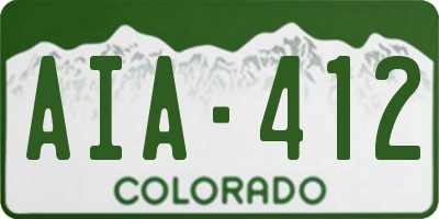 CO license plate AIA412
