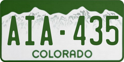 CO license plate AIA435