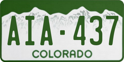 CO license plate AIA437