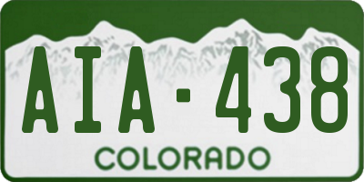 CO license plate AIA438