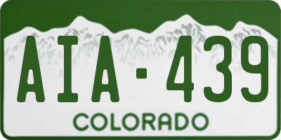 CO license plate AIA439