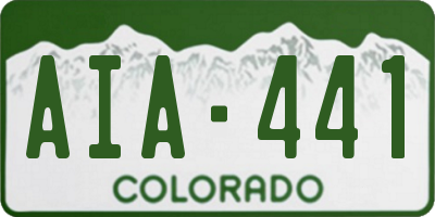 CO license plate AIA441