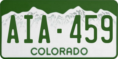 CO license plate AIA459