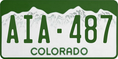 CO license plate AIA487