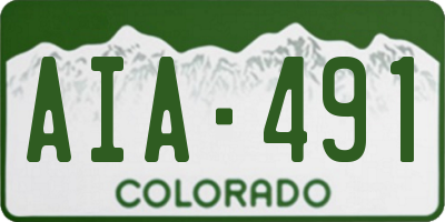 CO license plate AIA491