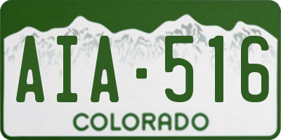 CO license plate AIA516