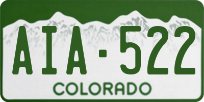 CO license plate AIA522