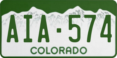 CO license plate AIA574