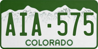 CO license plate AIA575