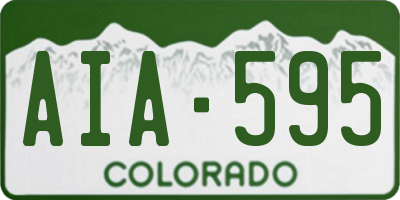 CO license plate AIA595