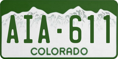 CO license plate AIA611