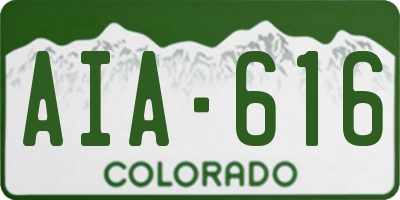 CO license plate AIA616