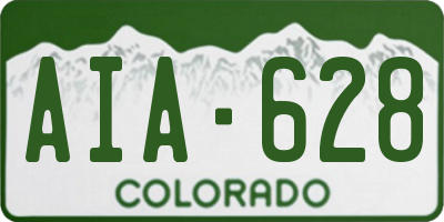CO license plate AIA628