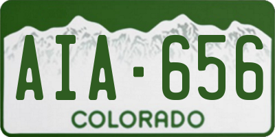 CO license plate AIA656