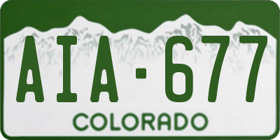 CO license plate AIA677