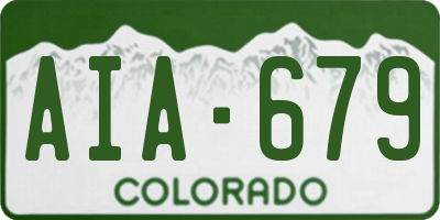 CO license plate AIA679