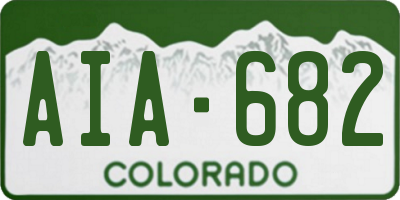 CO license plate AIA682