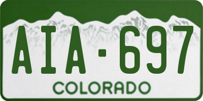 CO license plate AIA697