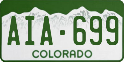 CO license plate AIA699