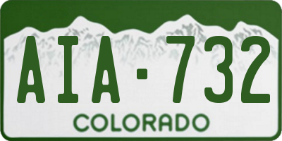 CO license plate AIA732