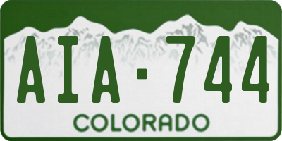 CO license plate AIA744