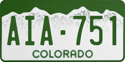 CO license plate AIA751