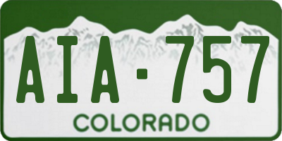CO license plate AIA757